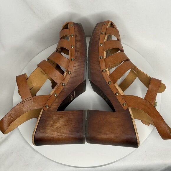 KORKS By KorkEase Whitney Studded Brown Platform Sandal Size 11 M Block Heel - Picture 4 of 8